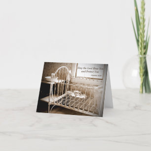 Baby shower Dank U Nota moge de Heer U zegenen Bedankkaart