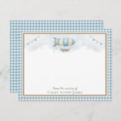 Baby shower dank u platte briefkaarten (Voorkant / Achterkant)