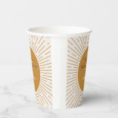 Baby shower Dank U Sticker Hier komt de Zoon Papieren Bekers (Rechts)