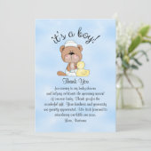 baby shower Dank u, Teddy Bear Kaart (Staand voorkant)