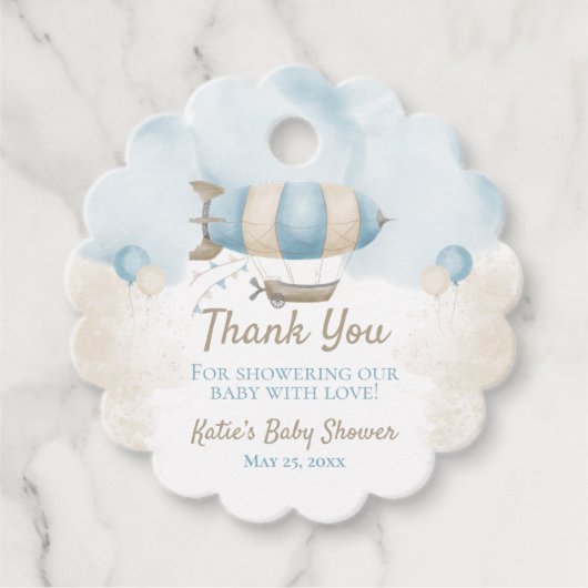 Baby shower Dank u voor cadeau Labels (Voorkant)