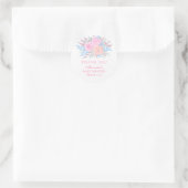 Baby shower Dank u Waterverf Bouquet Roze Ronde Sticker (Tas)