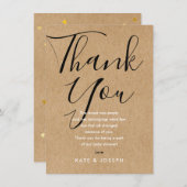 Baby shower Dank u wel degelijk bijtend grafisch s Bedankkaart (Voorkant / Achterkant)