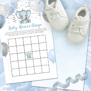 BABY SHOWER d'aquarelle à éléphant BUDGET Carte de