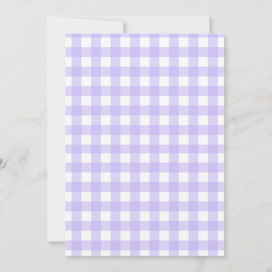 baby shower d'aquarelle blanc violet Invitation (Dos)