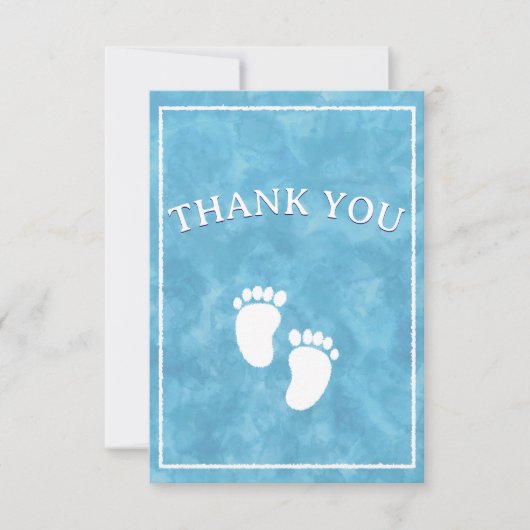 Baby shower d'aquarelle bleu Modèle rectangle (Devant)