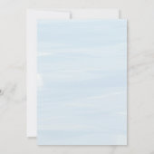 Baby shower d'aquarelle bleue Invitation (Dos)