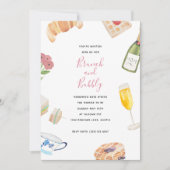 Baby shower d'aquarelle Brunch Invitations (Devant)