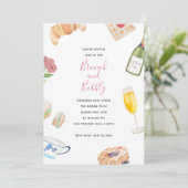 Baby shower d'aquarelle Brunch Invitations (Debout devant)