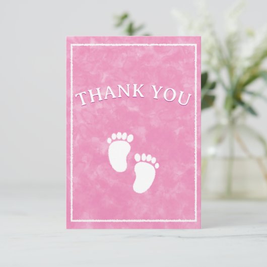 Baby shower d'aquarelle rose Modèle rectangle (Debout devant)