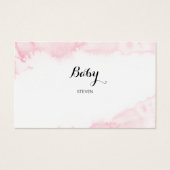 Baby shower d'aquarelle rose Sakura Raffin de couc (Dos)