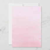 Baby shower d'aquarelle rose Tea Party invitation (Dos)