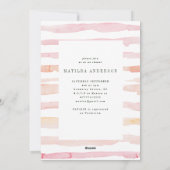 Baby shower d'aquarelle rose vif invitation (Dos)