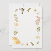 Baby shower d'aquarelle vert crème Invitation (Dos)