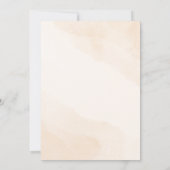 Baby shower d'aquarelle verte et crème Invitation (Dos)