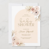 Baby shower d'arc floral Pastel Boho Invitation (Devant)