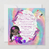 Baby shower d'arcs-en-ciel colorés Invitation (Dos)