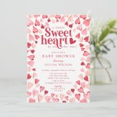 Baby shower Darling Sweetheart Invitation (Debout devant)