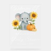 Baby shower d'automne Baby Elephant Welcome Froste (Recto)