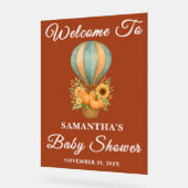 Baby shower d'automne Boho Hot Air Balloon Welcome (Angle)