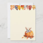 Baby shower d'automne Citrouille plat Carte de rem (Dos)