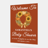 Baby shower d'automne de Citrouille de tournesol B (Angle)