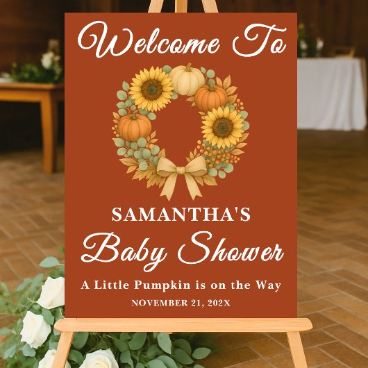 Baby shower d'automne de Citrouille de tournesol B