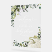 Baby shower d'automne de verdure citrouille Affich (Angle)