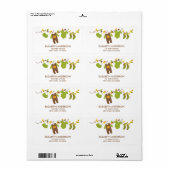 Baby shower d'automne Étiquettes de adresse (Feuille entière)