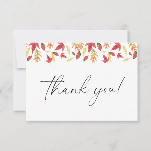 Baby shower d'automne feuille en chute - Carte de (Devant)