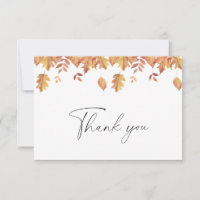 Baby shower d'automne feuille en chute - Carte de 