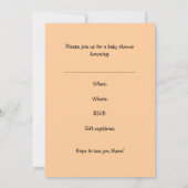 Baby shower d'automne Invitation Bébé Buggy (Dos)