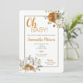Baby shower d'automne Invitation Couleurs d'automn (Debout devant)