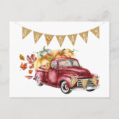 Baby shower d'automne petit Citrouille Carte de li (Dos)