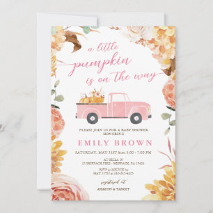 Baby shower d'automne Petit Invitation Citrouille 