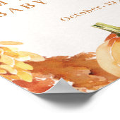 Baby shower d'automne Petite Affiche de bienvenue  (Coin)