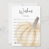 Baby shower D'Automne Souhaite La Carte Bébé (Devant)