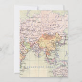 Baby shower d'aventure Blue Floral Carte Voyage Mo (Dos)