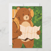 Baby shower d'aventure Ours de bois Invitation (Dos)
