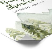 Baby shower d'aventure Pine Tree Affiche de bienve (Coin)