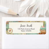 Baby shower d'aventure Retour Adresse Étiquettes V (En situation)