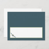 Baby shower d'avion vintage Carte de lieu inscript (Devant / Derrière)