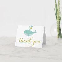 Baby shower de baleine bleu mignonne Merci Note Ca