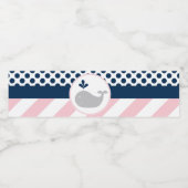 Baby shower de baleine rose Étiquettes bouteille d (Étiquettes simples)