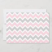 Baby shower de bannière rose et gris / invitation  (Dos)