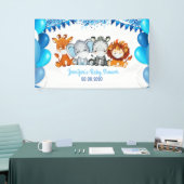 Baby shower de bannières pour éléphants masqués (Salon professionnel)