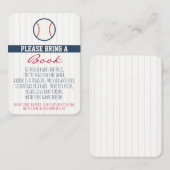 Baby shower de baseball Apportez une carte de livr (Devant / Derrière)