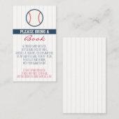 Baby shower de baseball Apportez une carte de livr (Devant / Derrière)