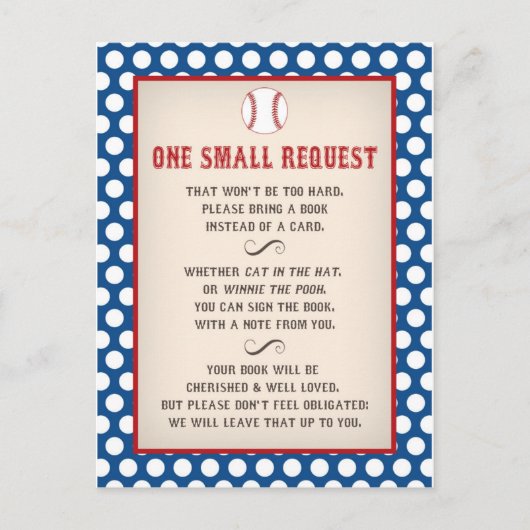 Baby shower de baseball Apportez une carte postale (Devant)