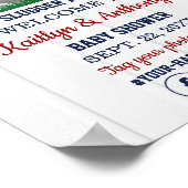 Baby shower de baseball Boys Affiche de bienvenue (Coin)